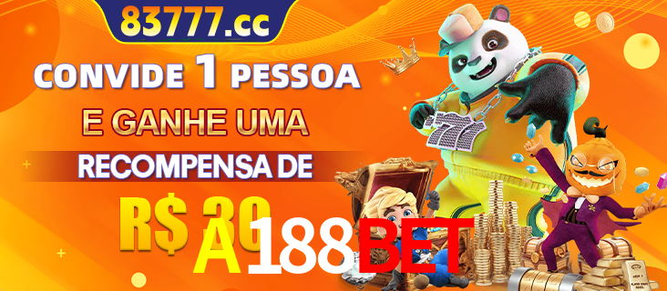 Banner institucional da A188BET sobre parceria de marcas e criação de uma marca de excelência, apresentando os mascotes de jogos populares como o Fortune Tiger.