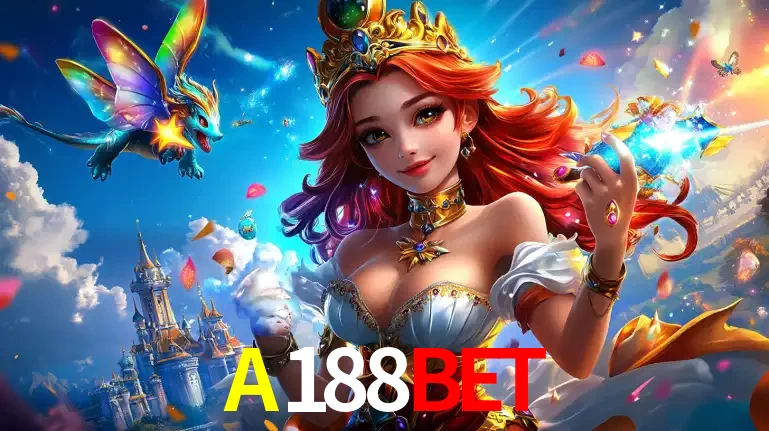 A princesa de um reino de fantasia mágico, com seu pequeno dragão, apresentando um mundo de prêmios encantados nos jogos de caça-níqueis do cassino A188BET.